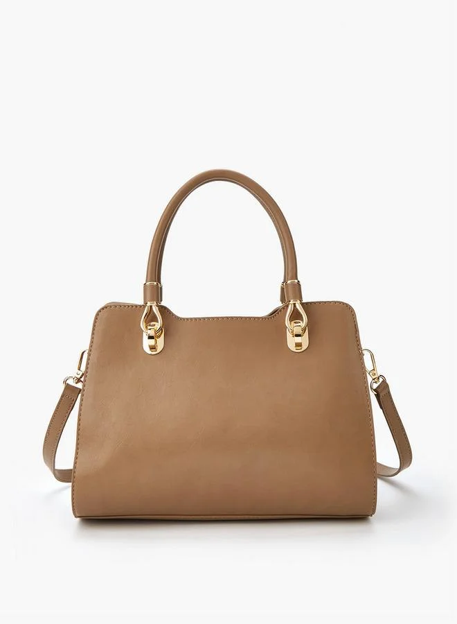 فلورا بيلا من شو إكسبرس Solid Tote Bag with Double Handle and Zip Closure