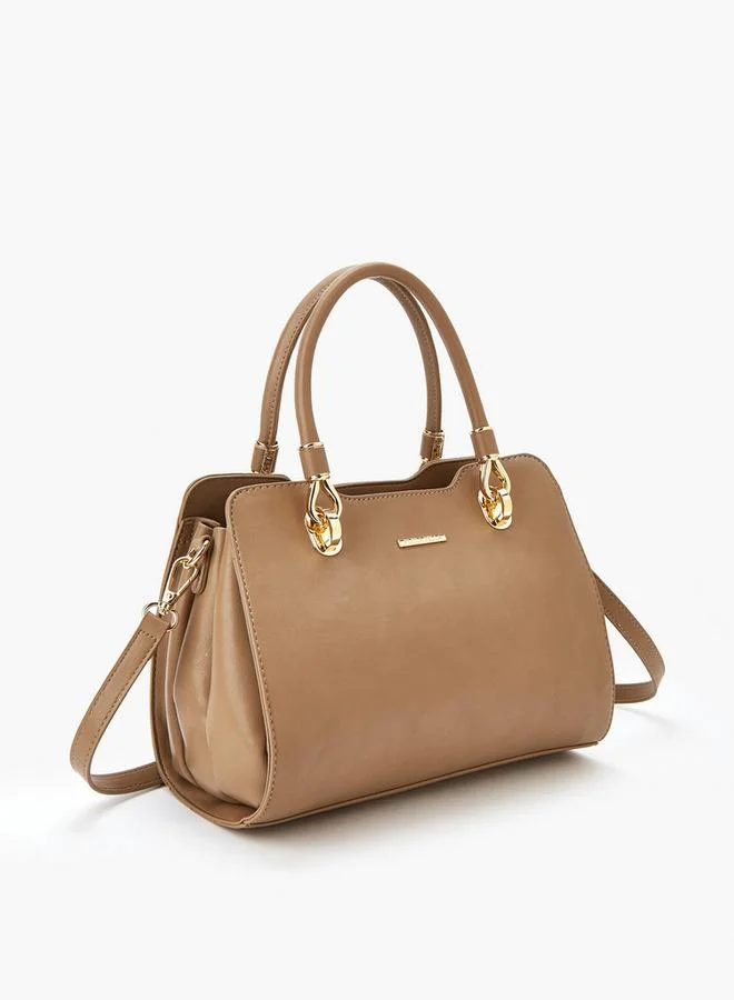 فلورا بيلا من شو إكسبرس Solid Tote Bag with Double Handle and Zip Closure