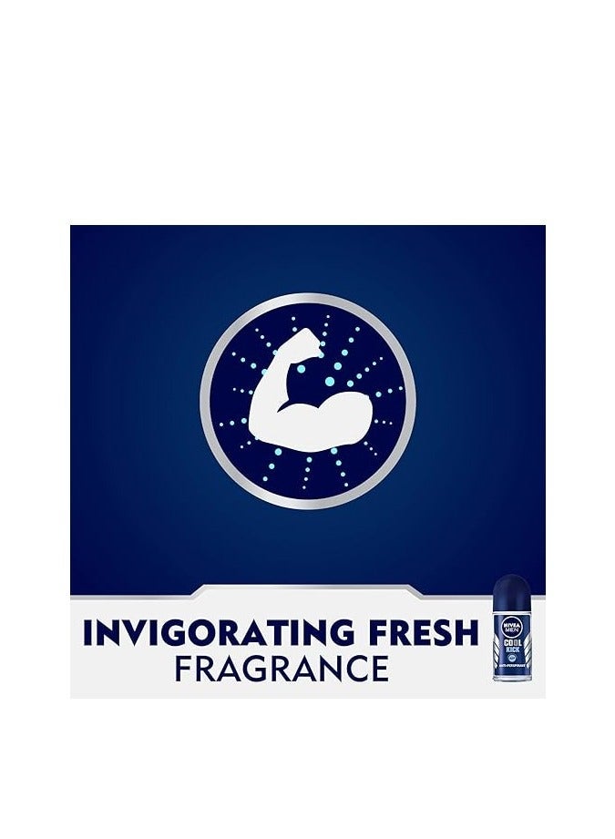 Nivea Pack Of 6 Nivea Roll On Men 50ml Cool Kick - Image 5
