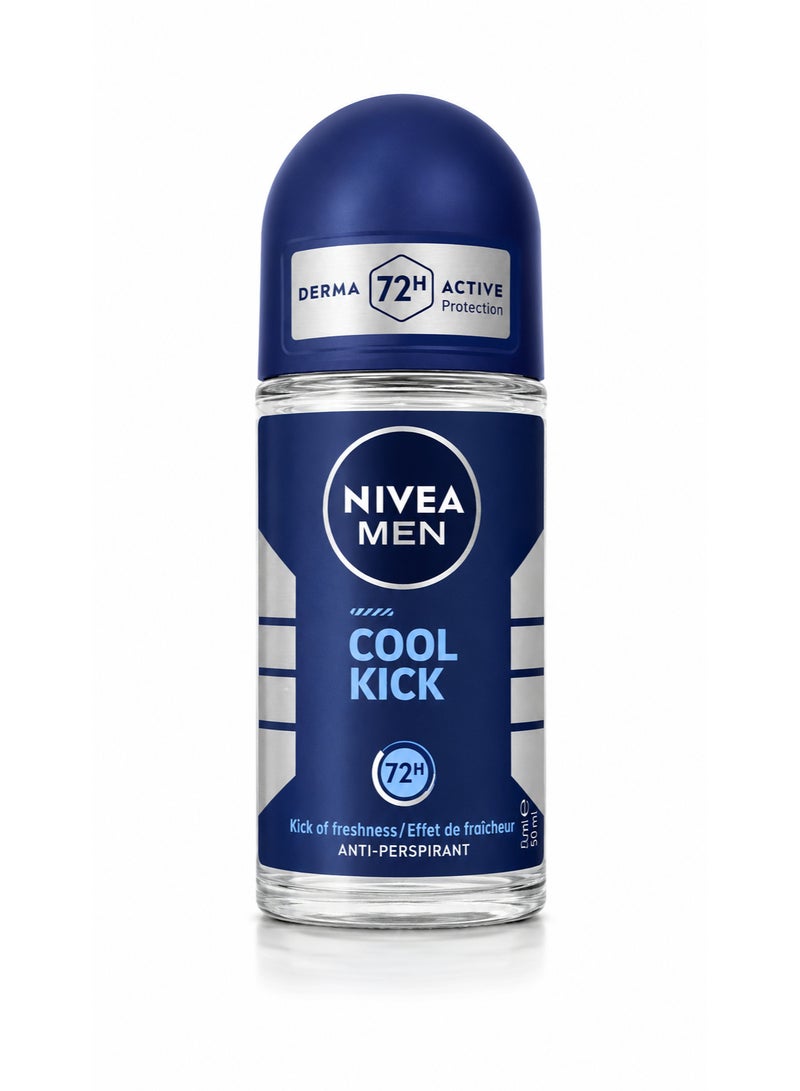 Nivea Pack Of 6 Nivea Roll On Men 50ml Cool Kick - Image 2