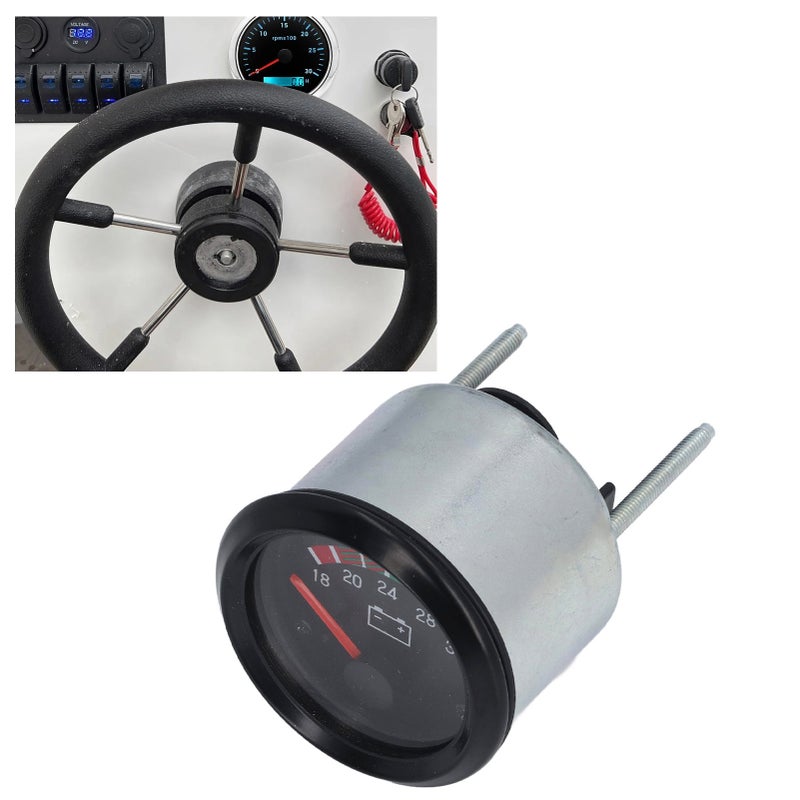 Voltage Gauge 52mm Aluminum Alloy LED Voltmeter Gauge for Diesel Engine 24V 18‑32V - Image 3