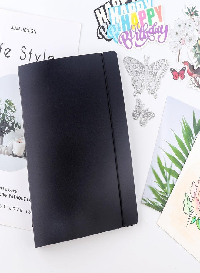 BAOFALI A5 6 Ring Binder Cover Clean Transparent Soft PVC for Refillable Notebook Shell withMatte surfaceforStamp & Die Storage (Black) - Image 4