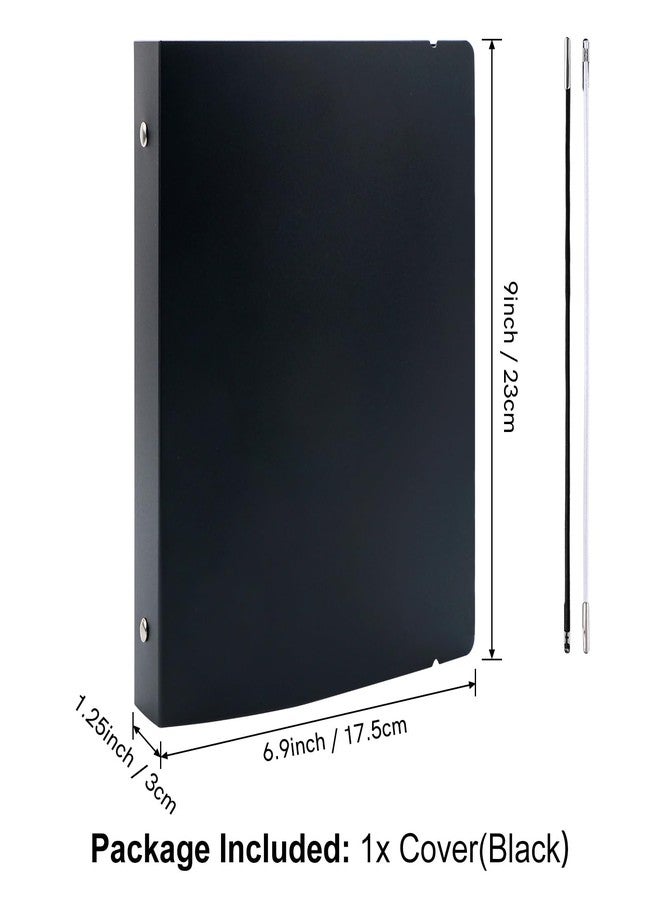 BAOFALI A5 6 Ring Binder Cover Clean Transparent Soft PVC for Refillable Notebook Shell withMatte surfaceforStamp & Die Storage (Black) - Image 2