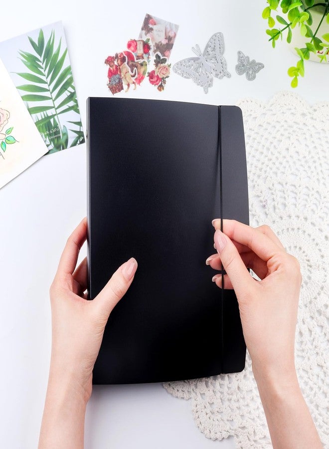 BAOFALI A5 6 Ring Binder Cover Clean Transparent Soft PVC for Refillable Notebook Shell withMatte surfaceforStamp & Die Storage (Black) - Image 3