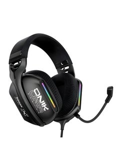 onikuma Onikuma X12 Gaming Headset with RGB Lighting & Noise-Canceling Microphone – Wired with Volume Control – Stylish Design, High-Quality Sound – Black  - Image 2