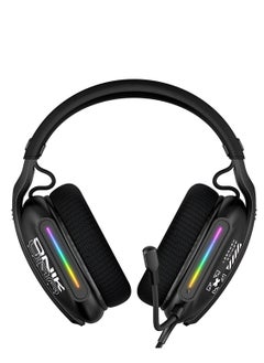 onikuma Onikuma X12 Gaming Headset with RGB Lighting & Noise-Canceling Microphone – Wired with Volume Control – Stylish Design, High-Quality Sound – Black  - Image 3