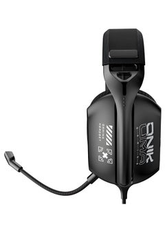 onikuma Onikuma X12 Gaming Headset with RGB Lighting & Noise-Canceling Microphone – Wired with Volume Control – Stylish Design, High-Quality Sound – Black  - Image 4