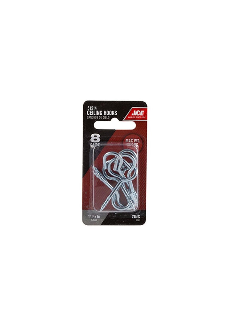 ACE Ceiling Hooks 8 Pcs 4.3 Cm 