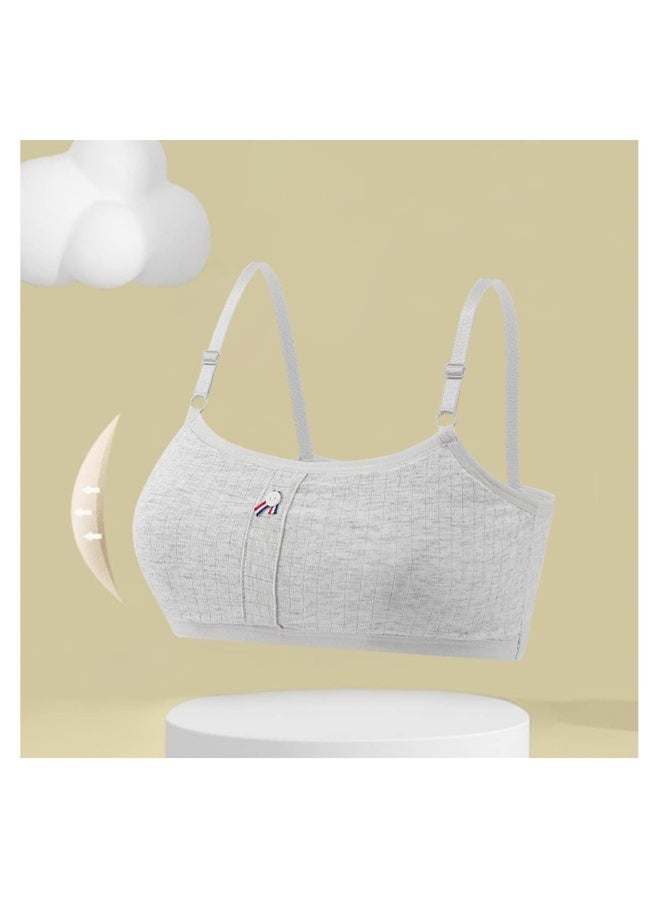 Girls Bra, Girls' Lined Training Bra Cotton Cami Adjustable Straps for 9-14 Years, Mix 6 Colors, Cotton Bra with Pads Shorts Tank Tops Bralette Girls Sports Bras Sleep Bra Everyday Bra( 6Pack) - Image 4