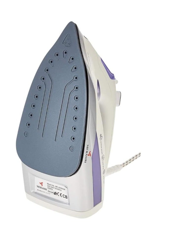 ميباشي مكواة بخار سيراميك متقدمة من MEBASHI - 300 مل، أرجواني (ME-SIR5008) (2000 واط) - Image 3