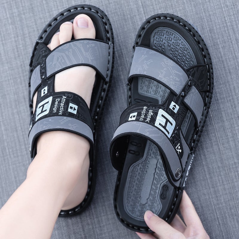 Sandals Men'S Summer Outfit Casual Lightweight Dual-Use Wading Driving Men'S Slippers Boys Beach Sandals Summer - Image 1