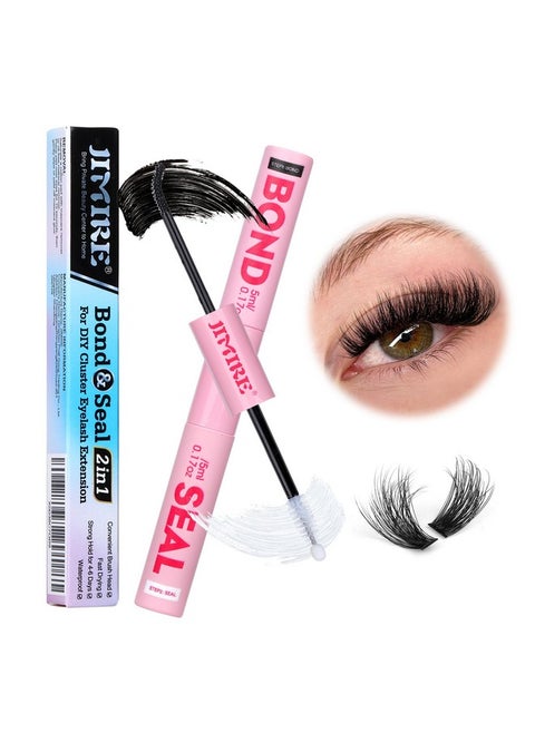 Ond And Seal Waterproof Lash Cluster Glue For Eyelash Clusters Long Lasting Bond And Seal Eye Lash Glue For Lash Clusters 2 In 1 Strong Hold Lash Adhesive For Eyelash Extensions By Jimire