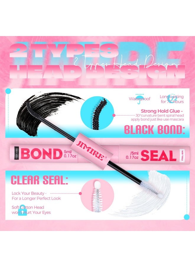 Ond And Seal Waterproof Lash Cluster Glue For Eyelash Clusters Long Lasting Bond And Seal Eye Lash Glue For Lash Clusters 2 In 1 Strong Hold Lash Adhesive For Eyelash Extensions By Jimire