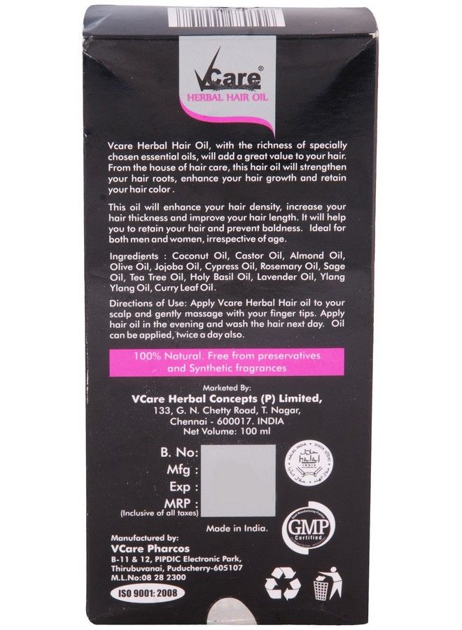 VCare Hair Oil Herbal 100Ml Pouch - Image 3