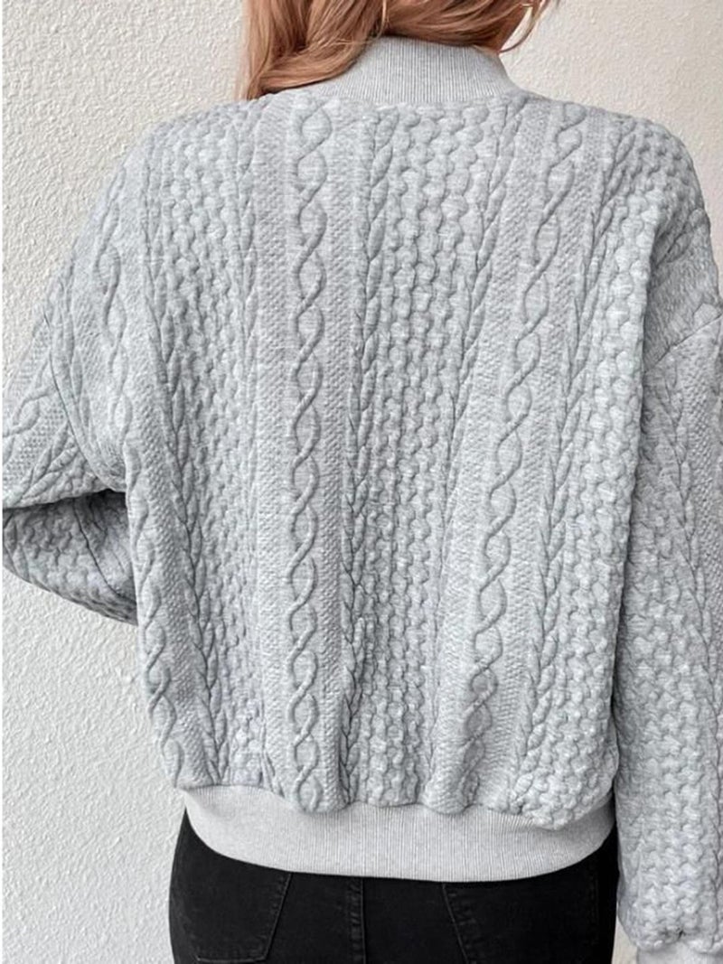 YUNIQEE جاكيتات رمادية من البوليستر بأكمام طويلة - Image 3