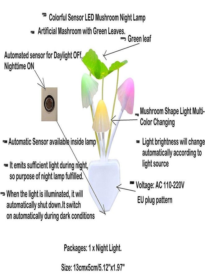 Elecsera ancy Color Changing LED Mushroom Night Light -Multi-Color - Image 4