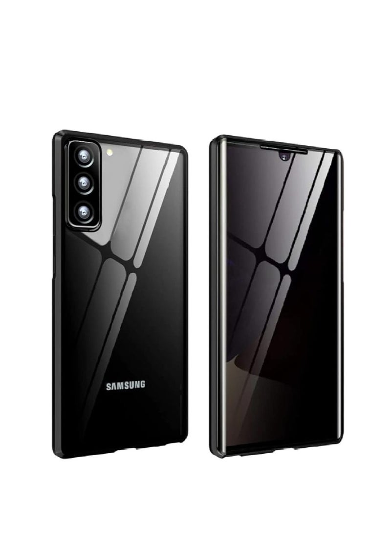 General Anti-spyware case for Galaxy S23/S23plus/S23ultra, clear tempered glass privacy protector, full body protection magnetic adsorption metal cushioning frame  - Image 1