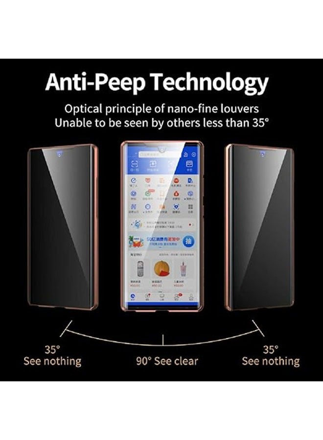 General Anti-spyware case for Galaxy S23/S23plus/S23ultra, clear tempered glass privacy protector, full body protection magnetic adsorption metal cushioning frame  - Image 4