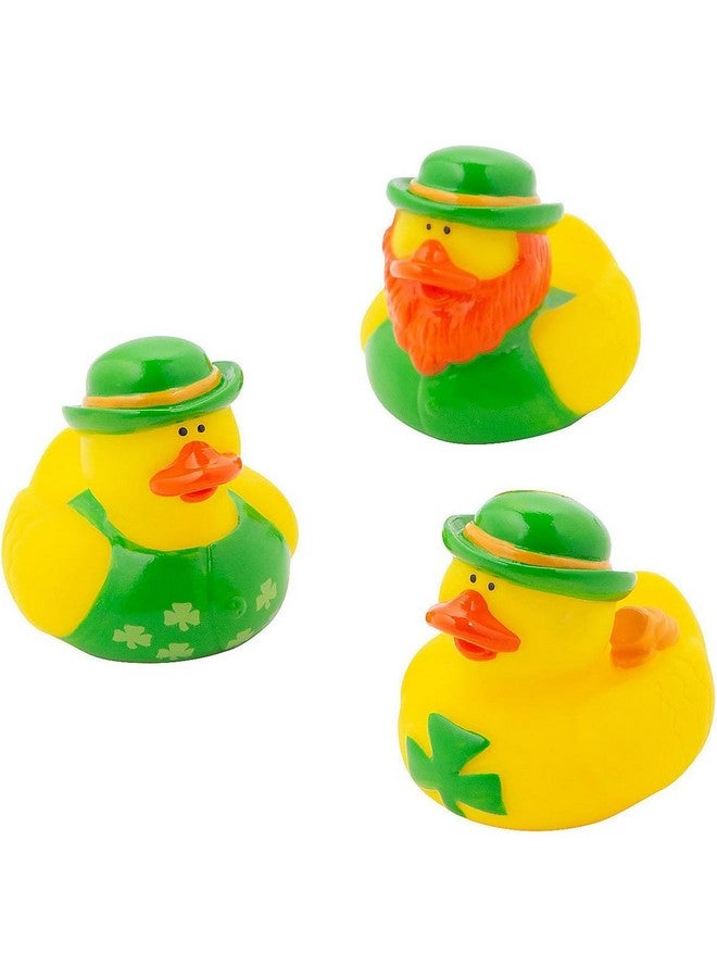 Fun Express One Dozen (12) Irish St. Patrick's Day Rubber Ducks - Image 1