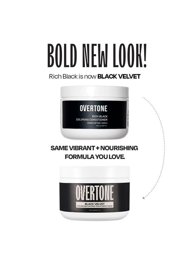 Overtone Color Depositing Semi-Permanent Hair Dye Conditioner - 8 oz For Natural & Color-Treated Hair, Moisturizing Shea Butter & Coconut Oil - Vegan & Cruelty-Free, Vibrant Silver is Stormy Sterling - Image 3