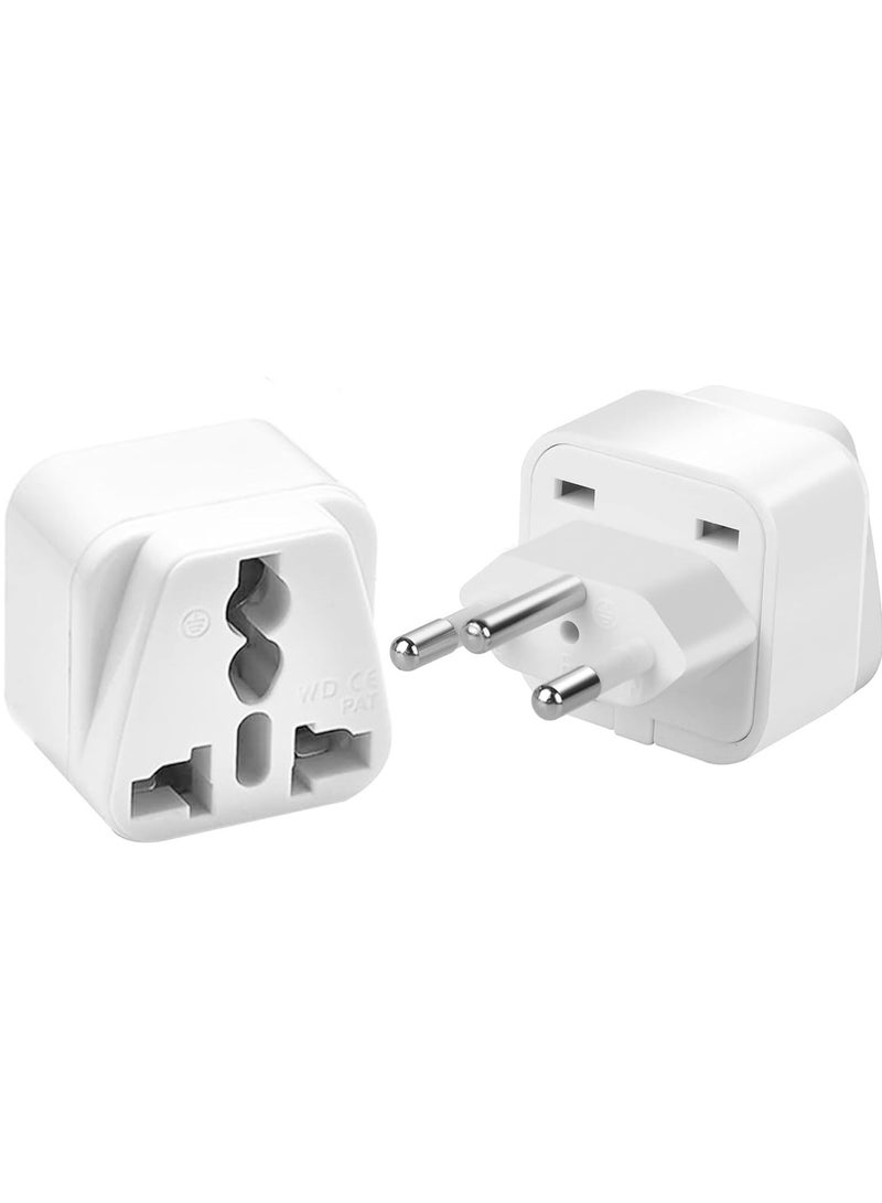 INSIJAM 2-Pack UK to Switzerland Plug Adapters Switzerland Swiss Plug Adaptor Swiss Travel Adapter 3 Pin Grounded International Universal for Swiss Jordan Liechtenstein Madagascar Rwanda - Image 1