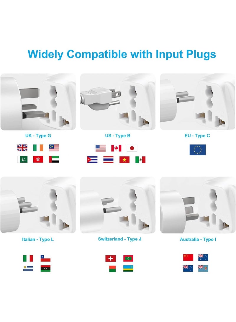 INSIJAM 2-Pack UK to Switzerland Plug Adapters Switzerland Swiss Plug Adaptor Swiss Travel Adapter 3 Pin Grounded International Universal for Swiss Jordan Liechtenstein Madagascar Rwanda - Image 3