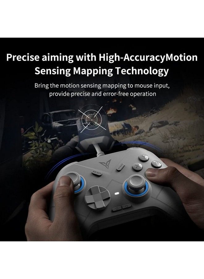 FlyDigi - Direwolf Wired Gaming Controller Hall Lineness Trigger Hybrid 8 Directions Dpad Motion Sensing Function Multiplatform Controller For Windows Pc Nintendo Switch Steam Xcloud Ect - Image 1