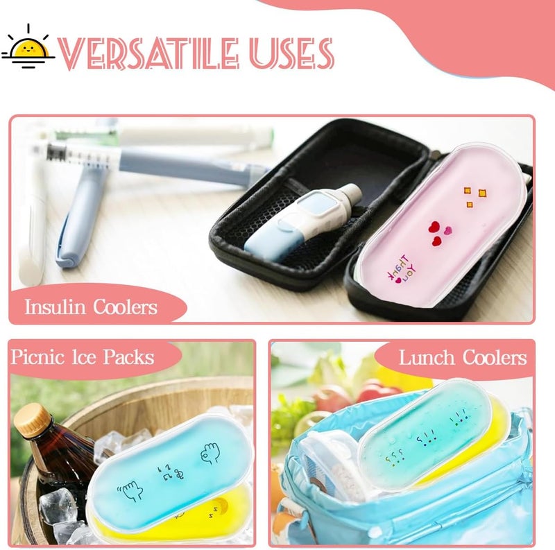 Coldcool 4 PCS Kids Hot Cold Ice Packs ReusableIce Pack Boo Boo Auxiliary Fever Reduction Wisdom Teeth Baby Colic Gas and Upset Stomach Pain Relief Fever Headaches - Image 5