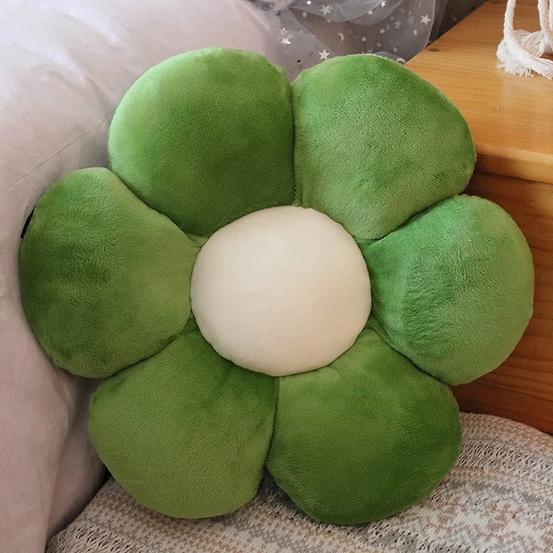 AVSHUB Sunflower Pattern 6 Kali Cute Preppy Decorative Throw Pillow|Floor Cushion with Fibre Filling for Aesthetic Decoration (T-Green, 35CM) - Image 4