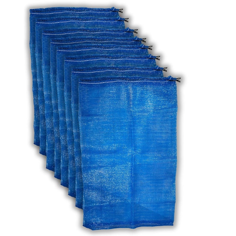 SINGHAL Mesh Onion Produce Bags with Drawstring 20 Inch x 3150 Inch Bags Reusable Breathable Leno PP Fabric Great for Packaging Produce Vegetables and Fruit Blue Color Combo Pack of 25 - Image 1