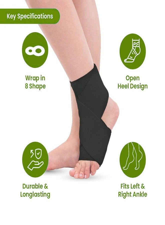 جيرن دعامة الكاحل من جيرن، تصميم مفتوح من الخلف، رباط على شكل الرقم 8، تناسب القدم اليمنى واليسرى للإصابات، واقي للكاحل لتخفيف الألم وتسريع التعافي، المقاس: صغير - Image 3