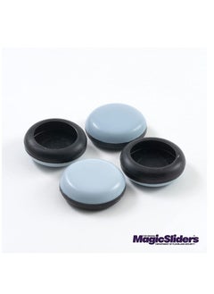Magic Sliders Magic Sliders 4225- Self-Gripping 7/8-1 Inch Round Furniture Sliding Discs (4 pack) (White/Black)  - Image 3