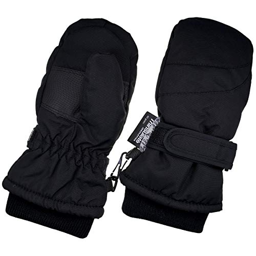 Zelda Matilda Children Toddlers and Baby Mittens Made With Thinsulate,and Fleece - Winter Waterproof Gloves By Zelda Matilda, Black, 3 - 4 Years - Image 1