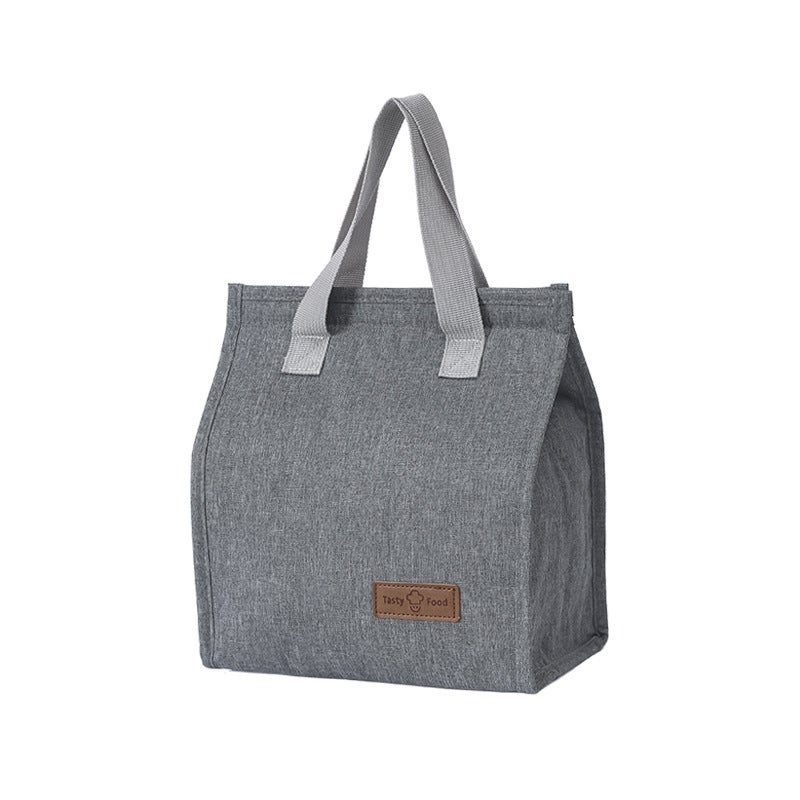 Large Lunch Bag Korean Portable Insulated Picnic Tote Grey 