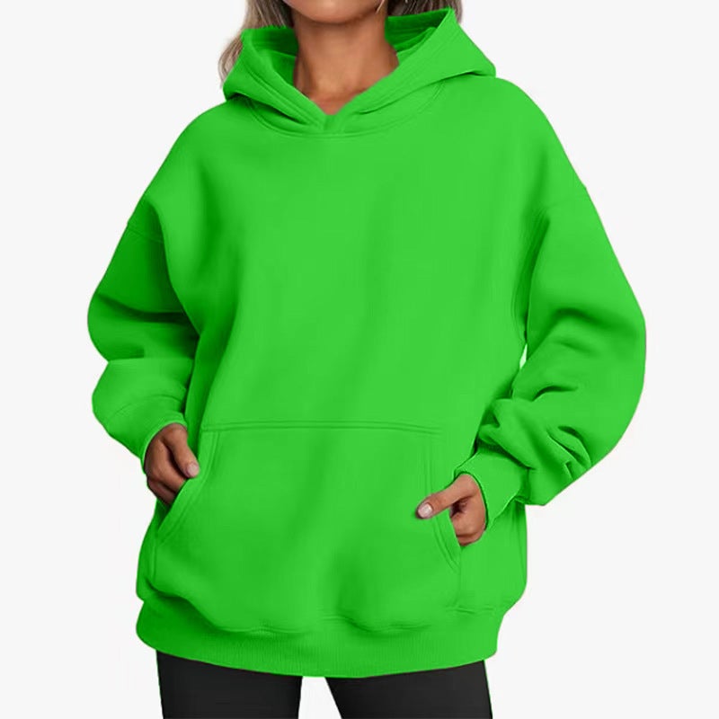 2024 Womens Hoodie Casual Pocket Pullover Fruit green