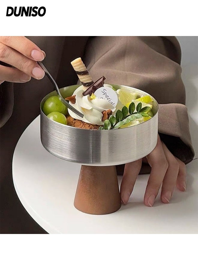 DUNISO Stainless Steel Dessert Cup High Footed Design Dessert Bowl Elegant Mousse Bowl for Ice Pudding and Salads Decorative Fruit Dish Holder Dessert Display Stand Fruit Tray Table Decoration - Image 1