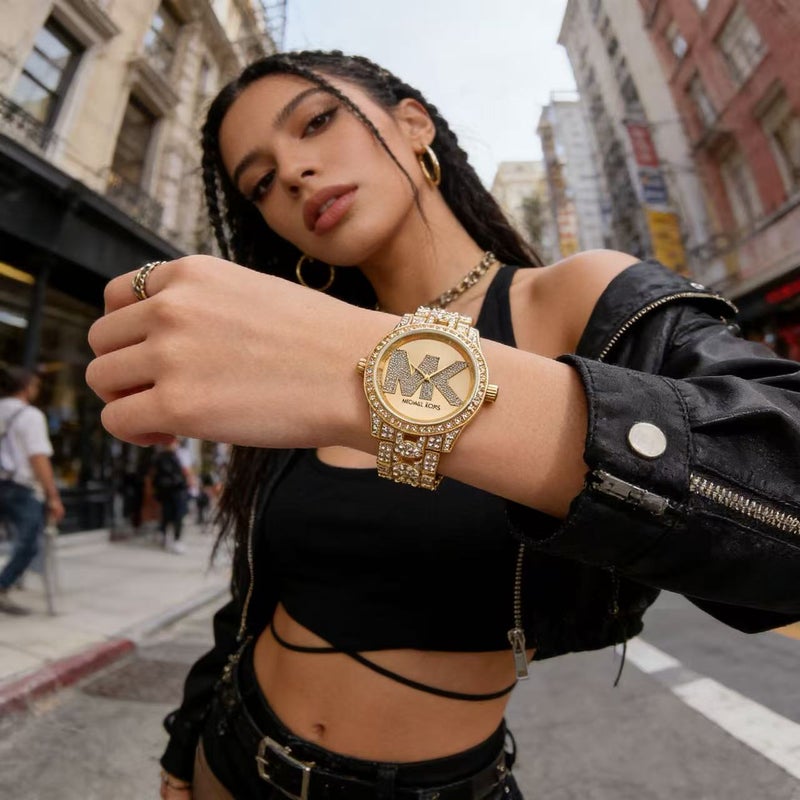 MK Michael Kors Classic Women's Fashion Multifunction Quartz Watch with Stainless Steel Strap - Image 2