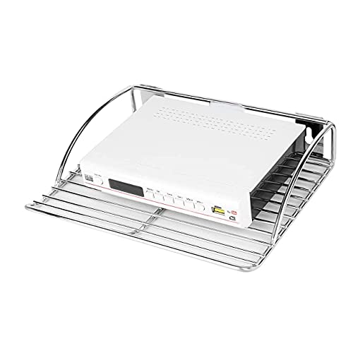 TechSrmaji Steel Setup Box Stand, WiFi Router Holder Steel Wall Shelves, Setup Box for Home, Stylish TV Cabinet Living Room FurnitureWall Shelf Rack, Router Wall Mount (Pack of 1) - Image 1