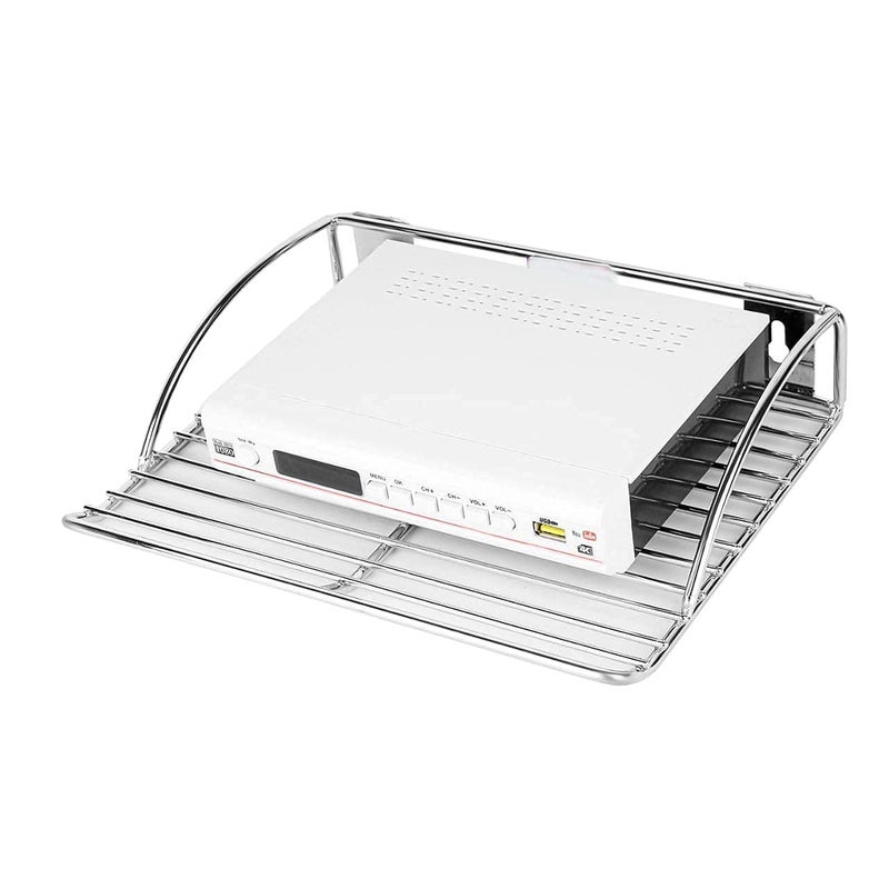 TechSrmaji Steel Setup Box Stand, WiFi Router Holder Steel Wall Shelves, Setup Box for Home, Stylish TV Cabinet Living Room FurnitureWall Shelf Rack, Router Wall Mount (Pack of 1) - Image 4