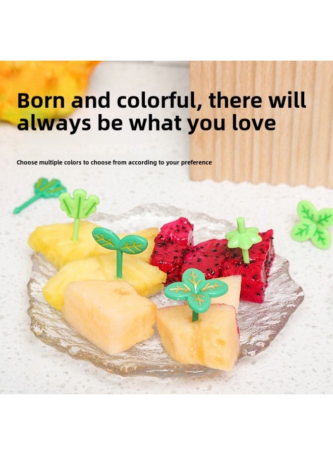 Children's Cartoon Fruit Fork Suit Cute Animal Creative Fruit Sign Bento Fruit Fork Snacks Fork Wholesale-Color:(OPP Bag)-Specifications:Frog 10pc  - Image 5