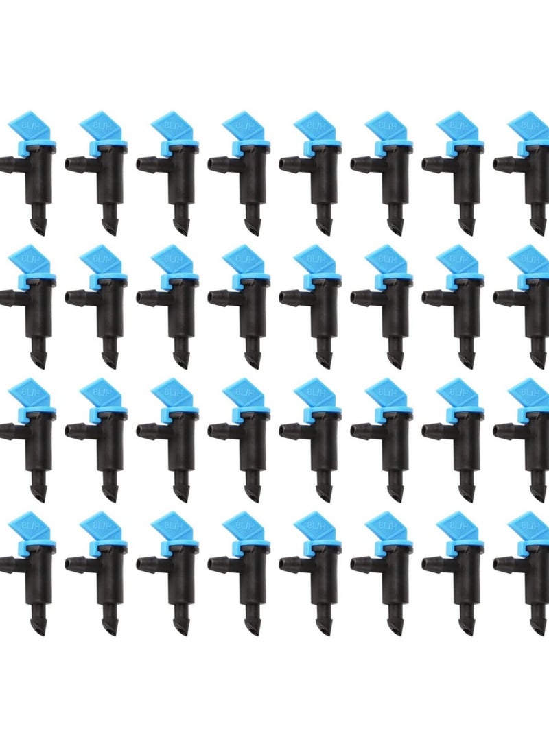 واي آند دي 2 GPH Drip Irrigation Emitters 100 Pcs 8L/H Garden Flag Dripper Inline Water Drippers Emitter Sprinkler System Parts Connect 4mm/7mm Hose for Trees and Shrubs - Image 1