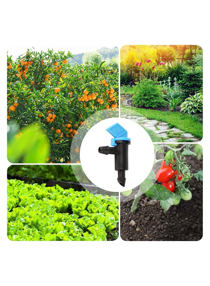 واي آند دي 2 GPH Drip Irrigation Emitters 100 Pcs 8L/H Garden Flag Dripper Inline Water Drippers Emitter Sprinkler System Parts Connect 4mm/7mm Hose for Trees and Shrubs - Image 5