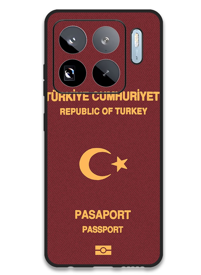 Theodor Case Compatible with Xiaomi 15S Pro 6.73 Inch Protection Shockproof Bumper Cover Turkey Passport - Image 1
