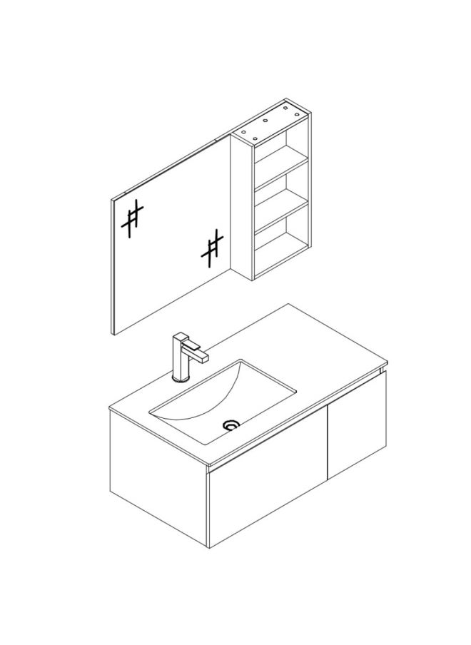 DANUBE HOME - Milano Jassie Vanity Set - Gwty37610 - 3 Pcs - Image 1