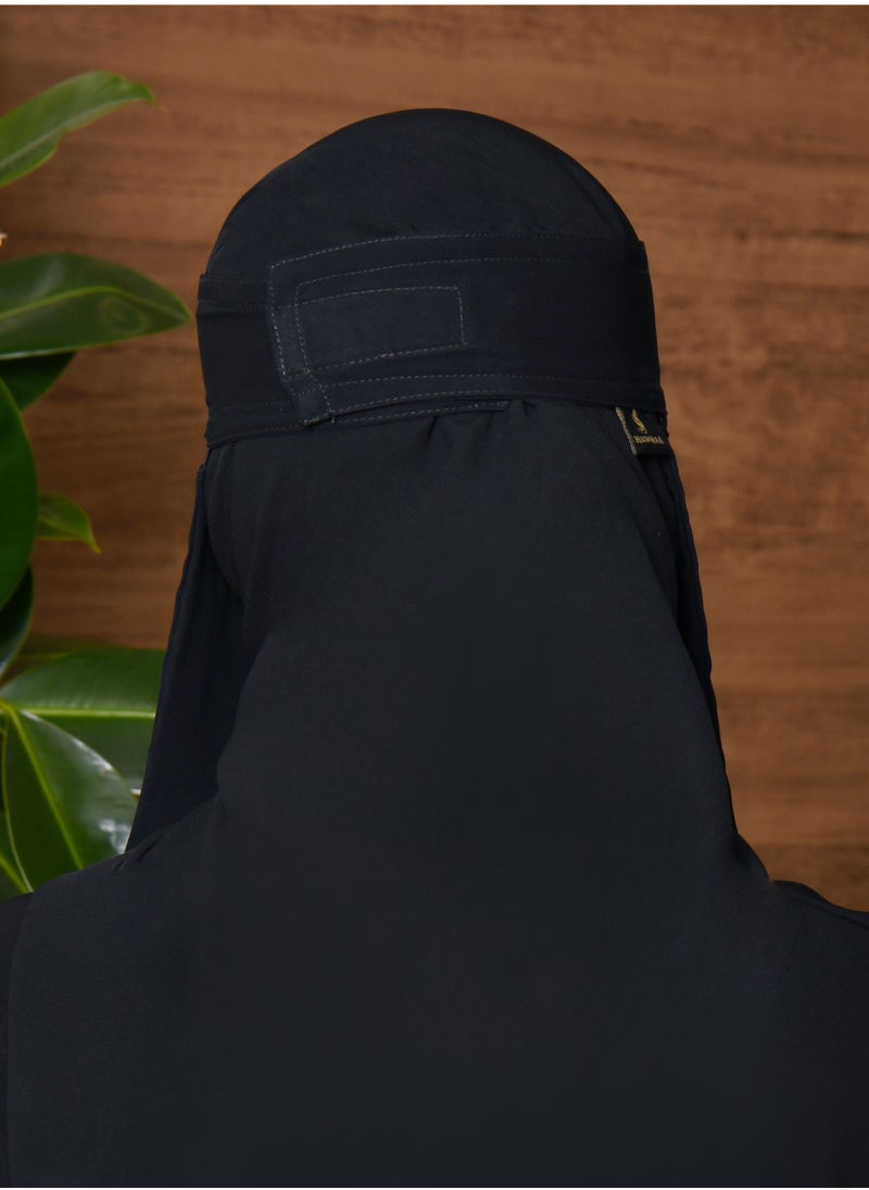 HAWRAA ABAYA - A short niqab glued with rubber bands - Image 1