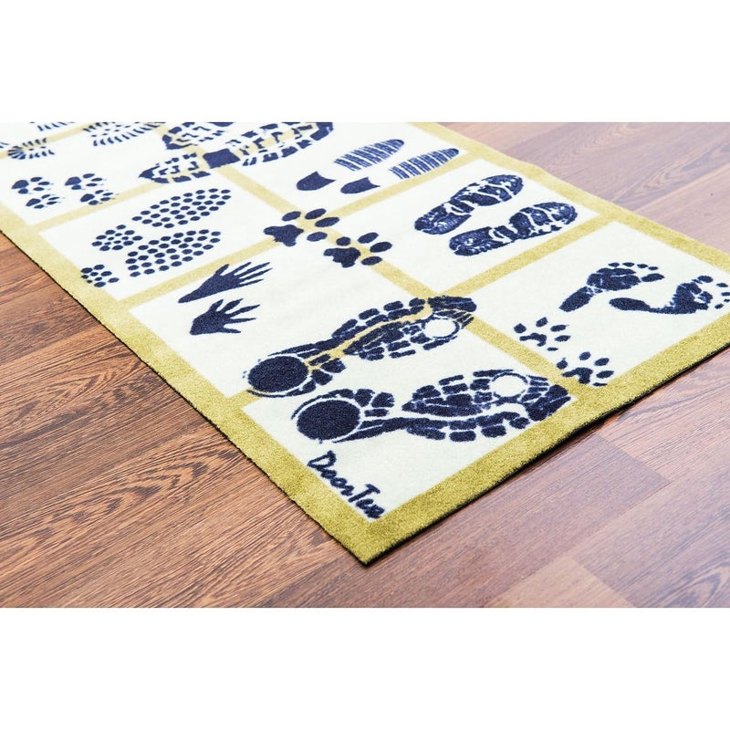 Floortex PTex Long Utility Pet Indoor Entrance Runner Mat 20 x 55 Shoe and Paw Print Design