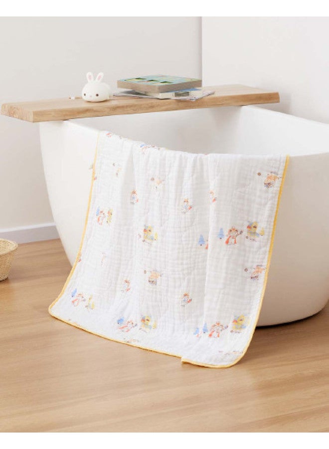 purcotton Recommended By Guo Jingjing】100% 8-layer Thickened Warm Gauze Towel, Soft Bath Swaddle For Children - Image 1