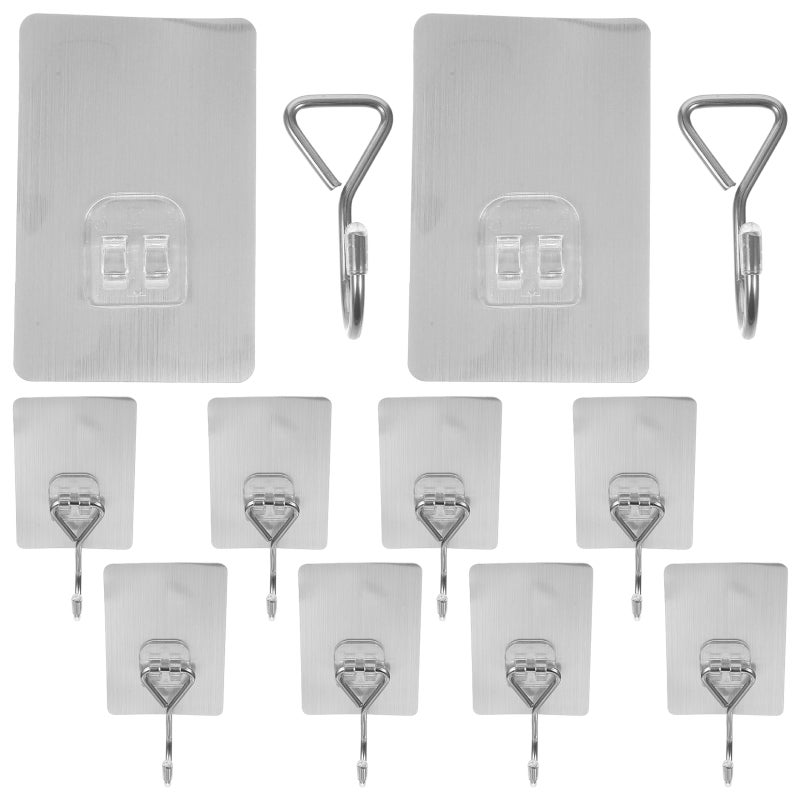 Sturdy Wall Hooks with Strong Adhesive, Perfect for Hanging Clothes and Towels in Any Room - Image 1