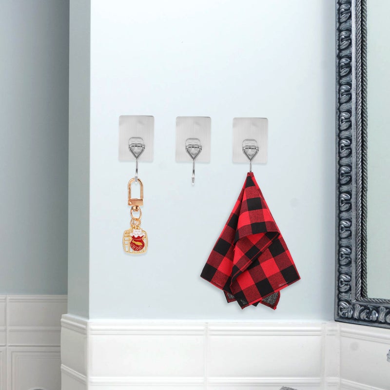 Sturdy Wall Hooks with Strong Adhesive, Perfect for Hanging Clothes and Towels in Any Room - Image 3