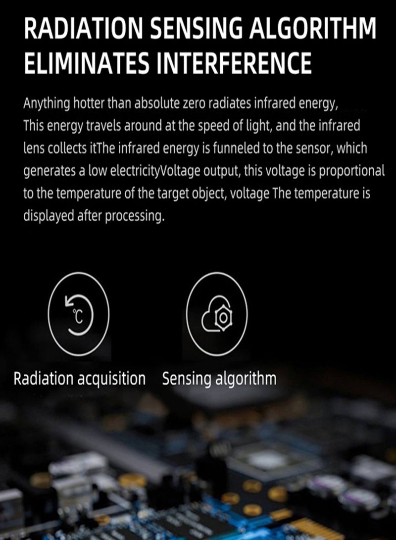 BSIDE -50~530℃ Handheld Infrared Thermometer 12:1 Target Positioning Contactless Digital Temperature Meter with LCD Screen Adjustable Emissivity Pyrometer for Industrial Kitchen Cooking Automotive - Image 2